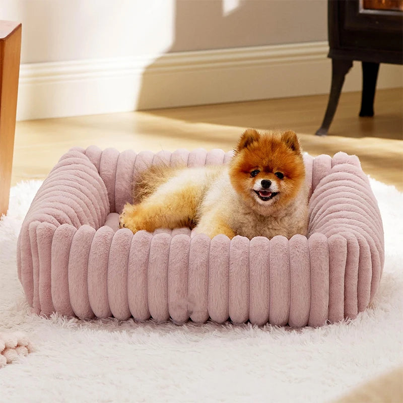 Plush Pet Bed: Ultra-Soft & Washable