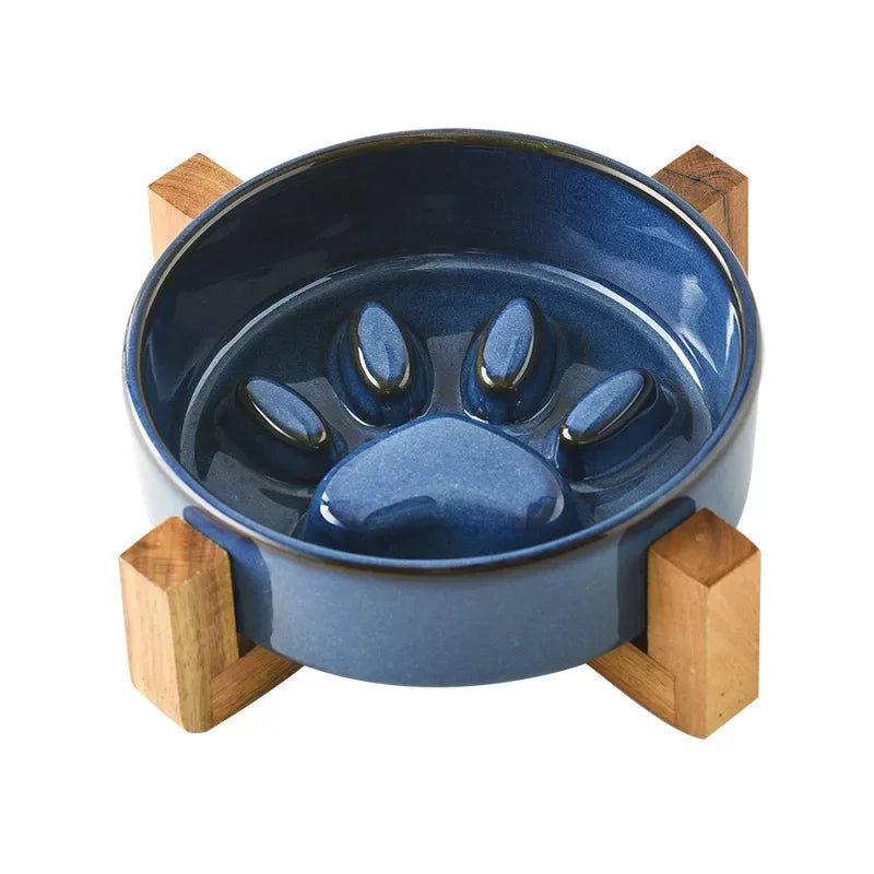 Ceramic Slow Feeder Bowl for Happy & Healthy Pets