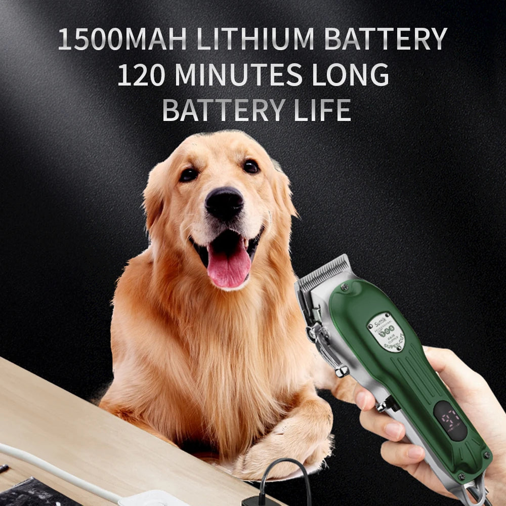 Quiet & Powerful Dog Clipper - 120 Mins Battery Life!