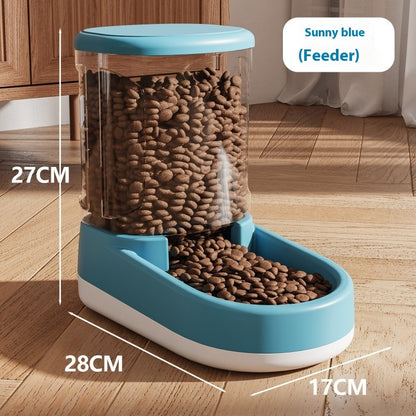 Stylish Automatic Cat Feeder and Water Fountain - Hassle-Free Feeding