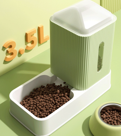 Automatic Cat Feeder and Water Dispenser Set - Stylish, Convenient, and Healthy