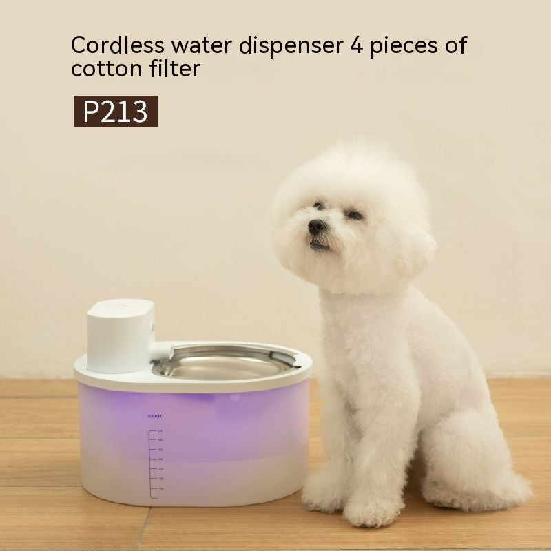 Smart Wireless Rechargeable Pet Water Dispenser - Stylish, Long-Lasting, and Easy to Clean