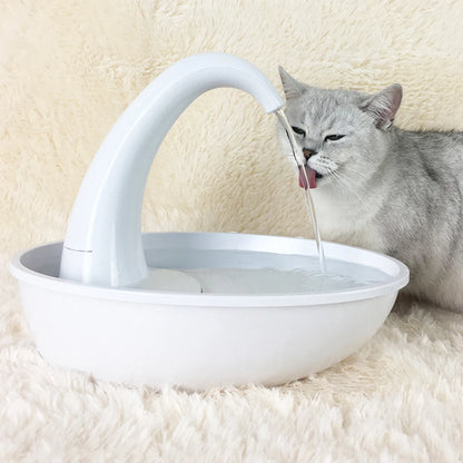 Swan Plastic Cat Water Fountain - Stylish Cat Drinking Fountain