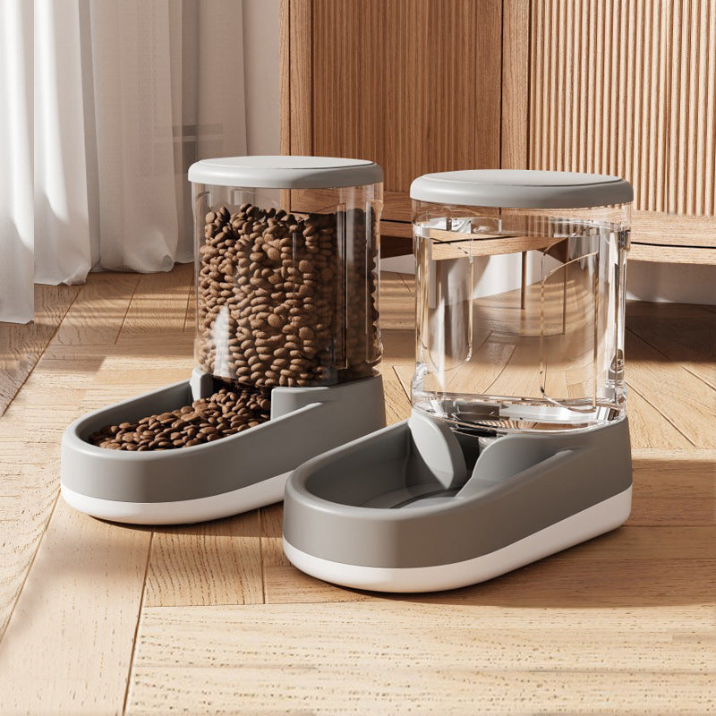 Stylish Automatic Cat Feeder and Water Fountain - Hassle-Free Feeding