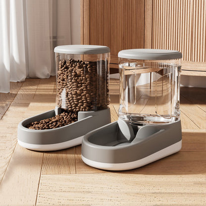 Stylish Automatic Cat Feeder and Water Fountain - Hassle-Free Feeding