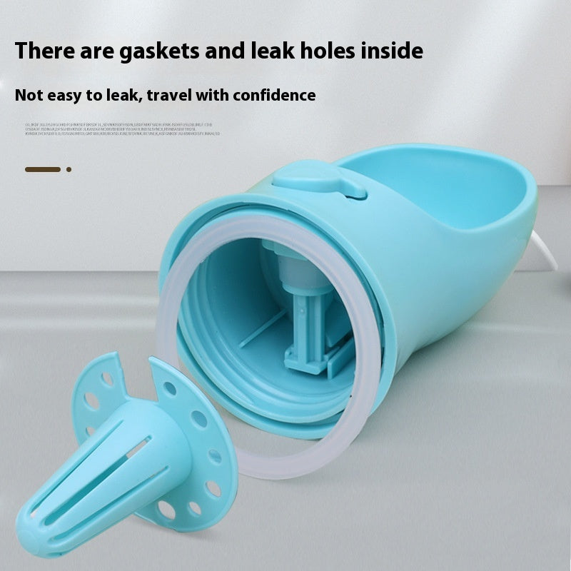 Two-in-One Portable Dog Drinking Cup with Food Compartment - Stay Hydrated On-the-Go!