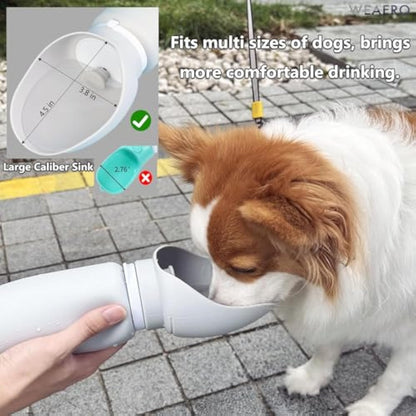 Portable Leak-Proof Dog Water Bottle - Foldable 550ml Travel Dispenser for Outdoor Adventures