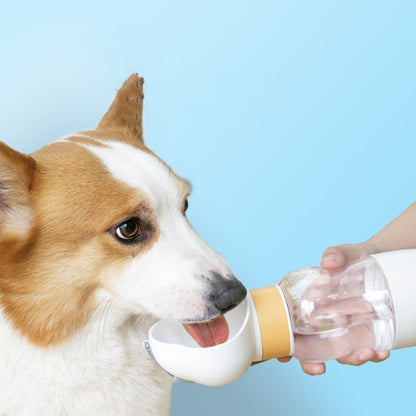 Portable Dog Water Bottle with Wide-Diameter Drinking Tank - Fun Twist Mechanism & Safe Materials for Pets