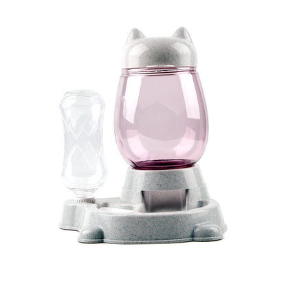 Automatic Pet Feeder and Water Dispenser - Safe, Easy to Clean, and Space-Saving