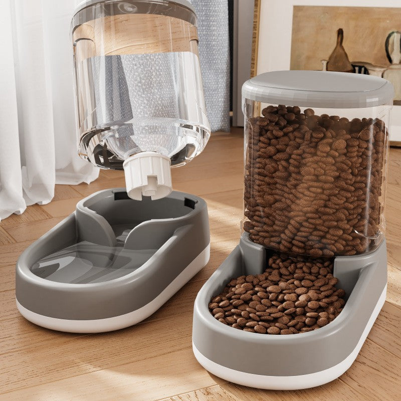 Stylish Automatic Cat Feeder and Water Fountain - Hassle-Free Feeding