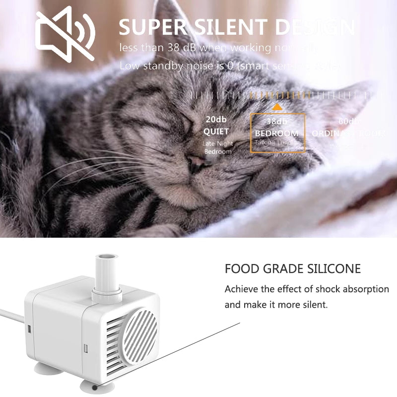 Automatic Pet Water Dispenser with Adjustable Flow - Super Silent & Energy Efficient Fountain