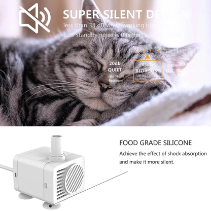 Automatic Pet Water Dispenser with Adjustable Flow - Super Silent & Energy Efficient Fountain