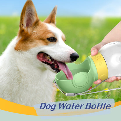 Portable 2-in-1 Dog Water Bottle and Food Carrier for Small Pets - Leak Proof and Easy to Clean