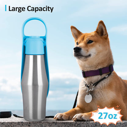 Portable Leak-Proof Dog Water Bottle - 750ml Eco-Friendly Travel Dispenser with One-Hand Operation