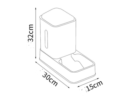 Automatic Cat Feeder and Water Dispenser Set - Stylish, Convenient, and Healthy