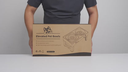 Adjustable Elevated Pet Feeder: 3-in-1 Design for Happy Eating